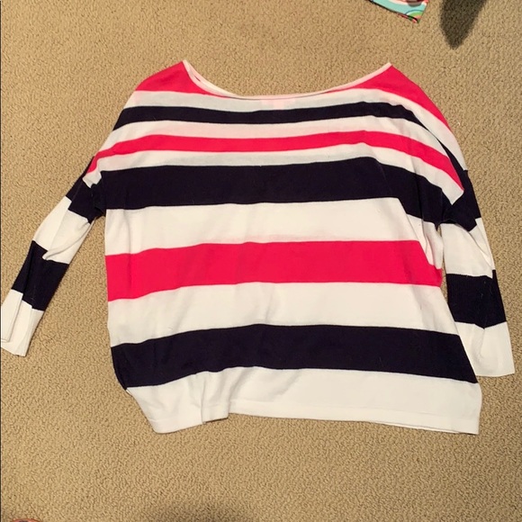 Lilly Pulitzer pink and navy knit top - Picture 4 of 4
